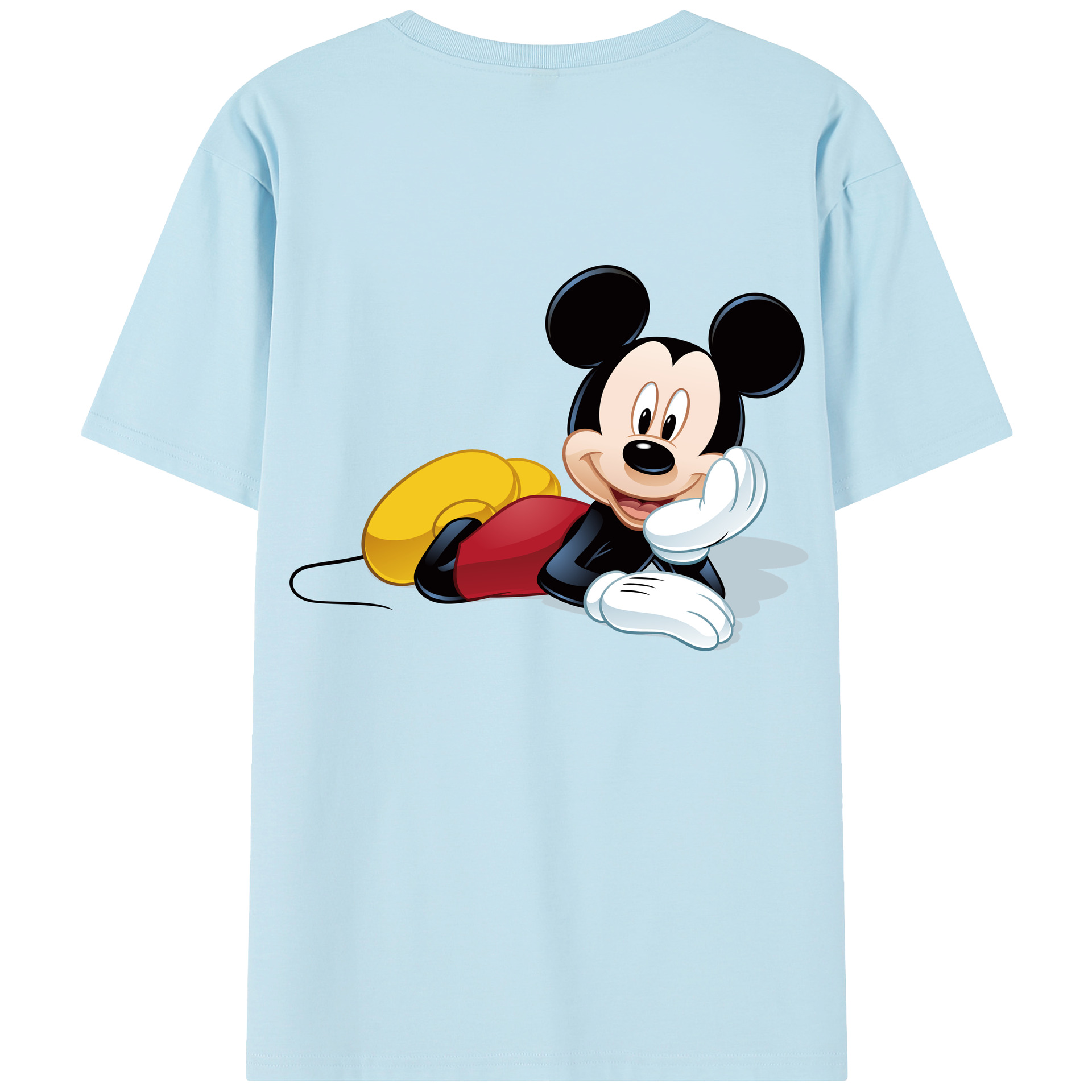 （画像用） ミッキーマウス Mickey Mouse 綿100％半袖Tシャツ（背面プリント）